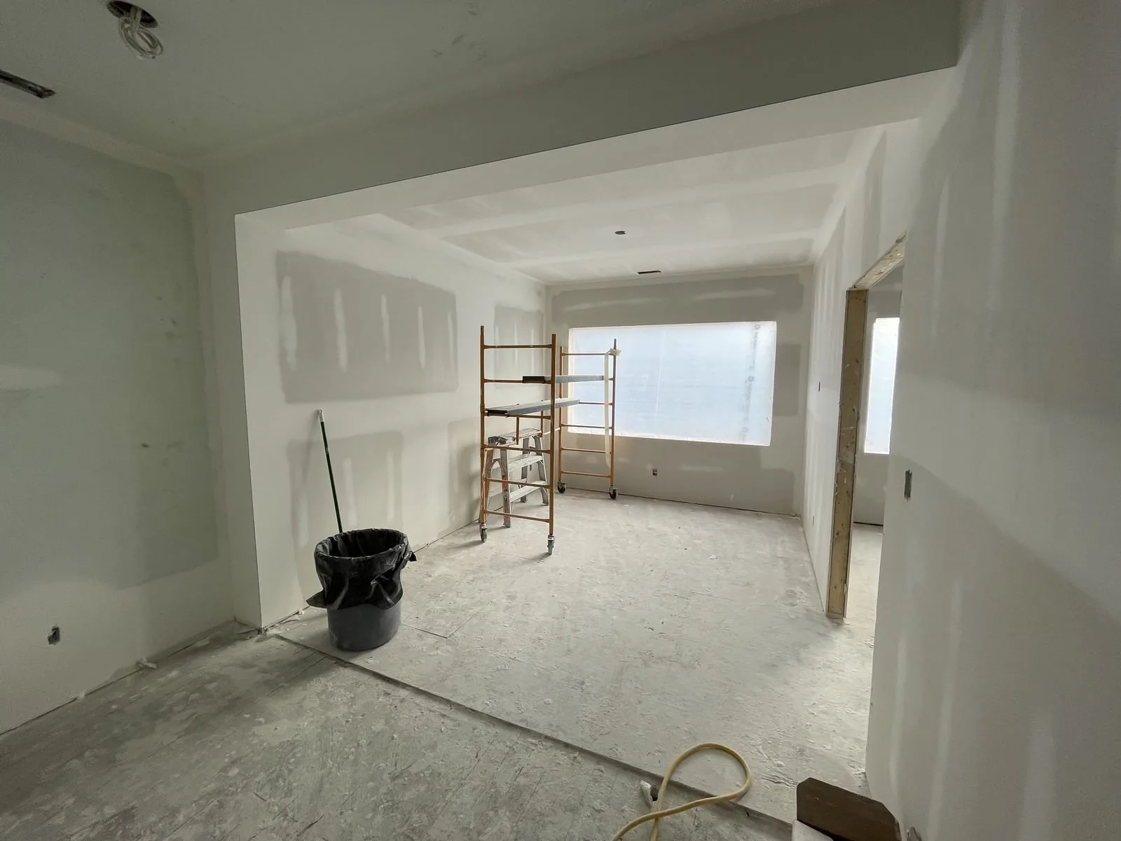 Open plan drywall custom home