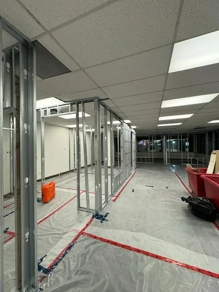 Corridor framing steel stud commercial