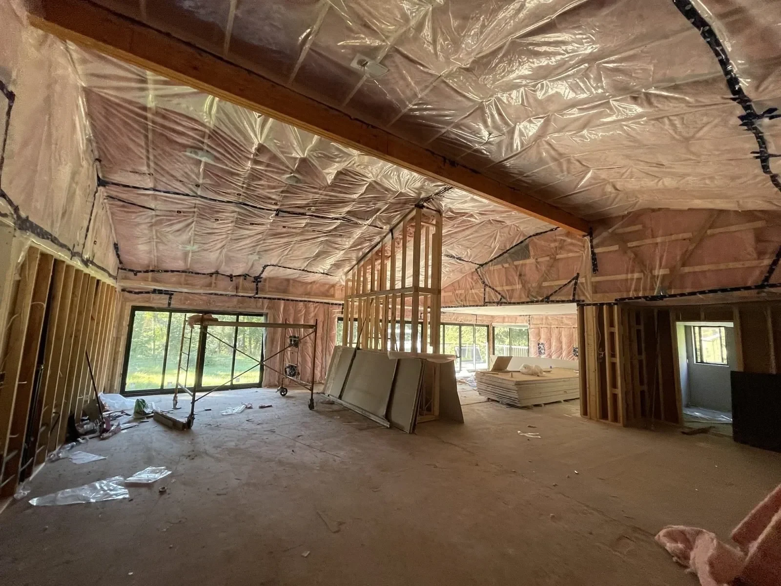 Insulation batt vapour barrier custom home